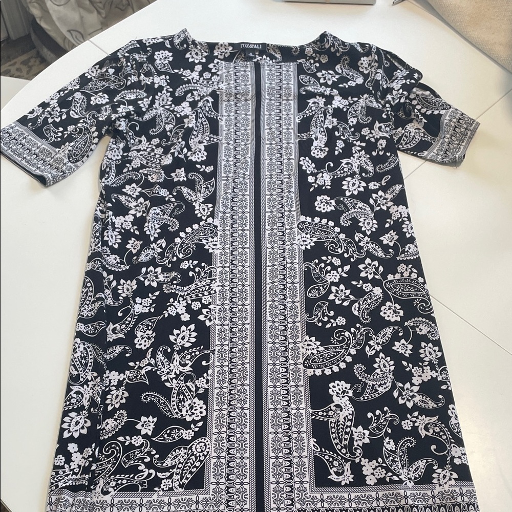 Black and White Floral Dress